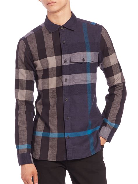 burberry brit t shirt mens|Burberry Brit men's flannel melange.